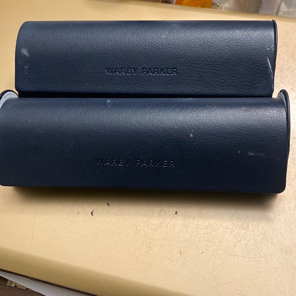Unisex Warby Parker Blue Glasses Case